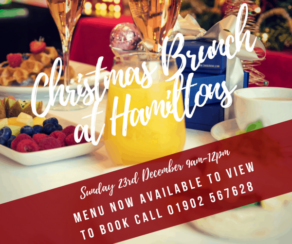 Christmas Brunch at Hamiltons Restaurant Wolverhampton